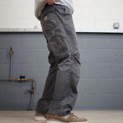 Vintage Carhartt cargo pants grey Loose relaxed fit canvasy skate style workwear cargo pants