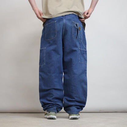 Vintage baggy Carhartt carpenter jeans W38L34 90s style wide leg denim