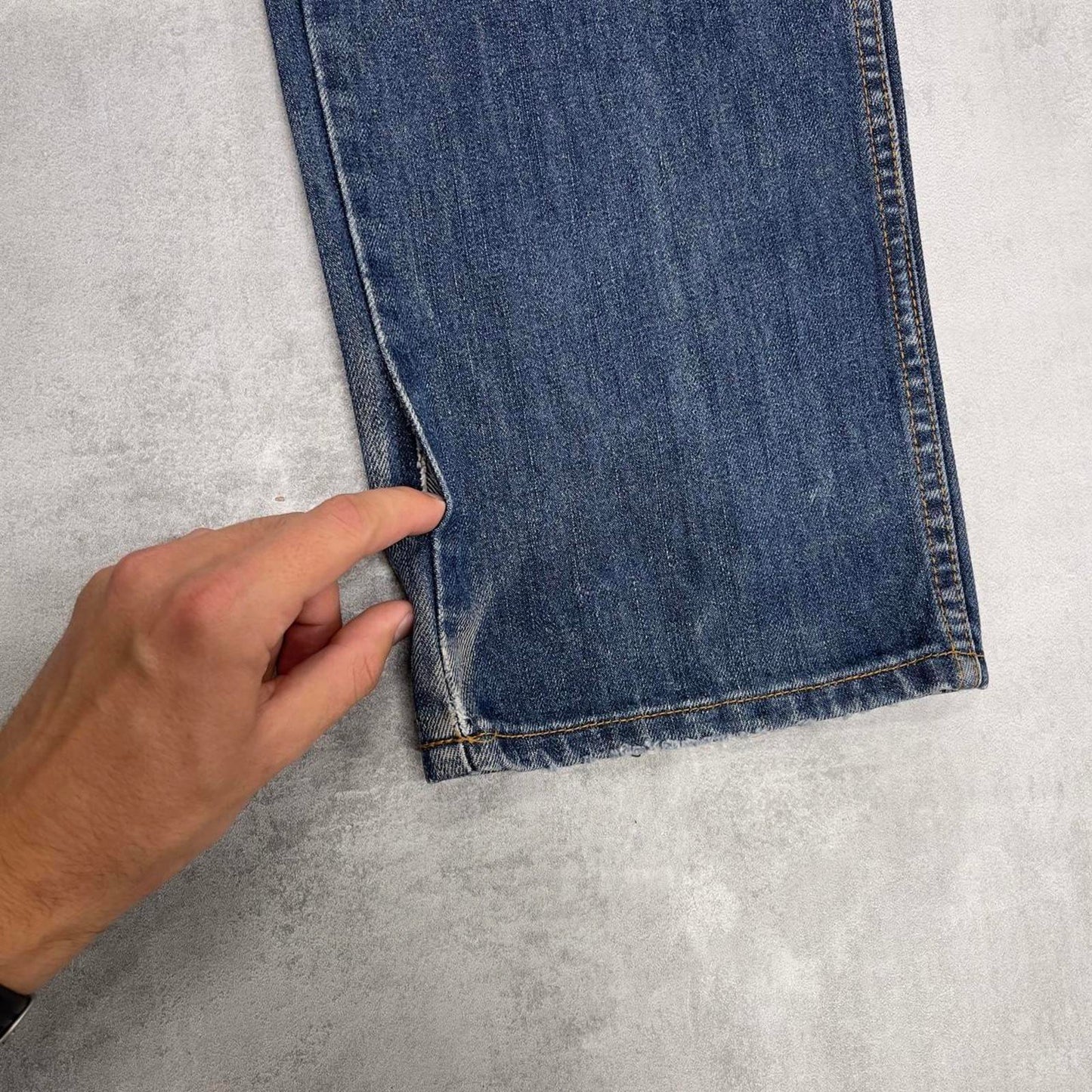 Vintage y2k Wrangler jeans W38L30 Faded blue denim skate style trousers
