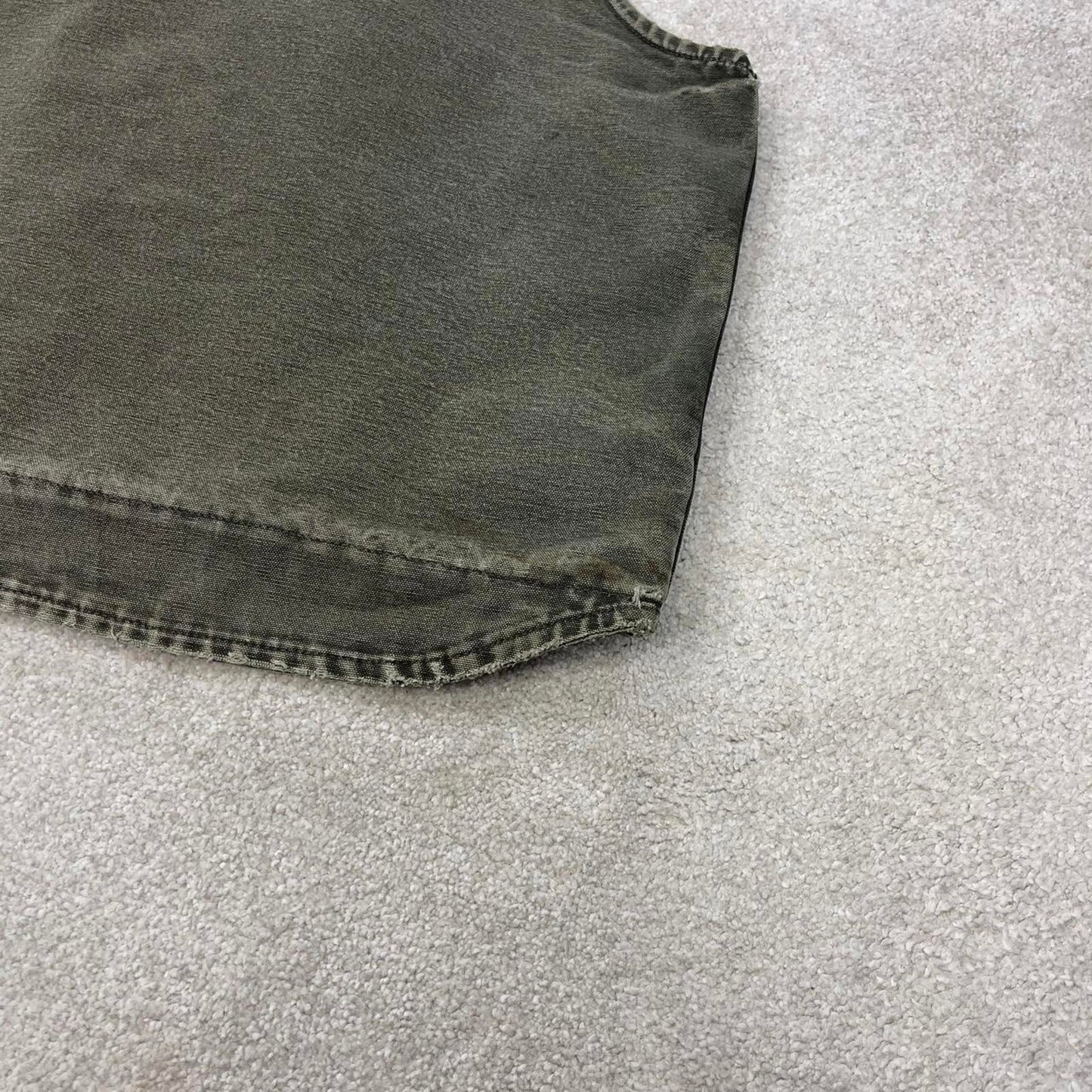 Green vintage Carhartt gilet 2XL sandstone canvas