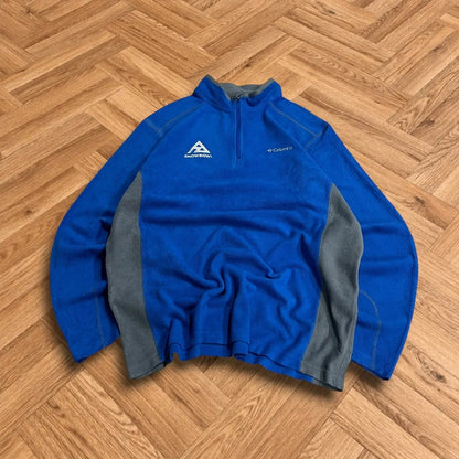 Columbia y2k lightweight fleece blue technical 1/4 zip embroidered pullover autumn fleece