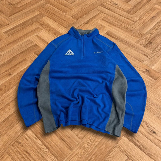 Columbia y2k lightweight fleece blue technical 1/4 zip embroidered pullover autumn fleece