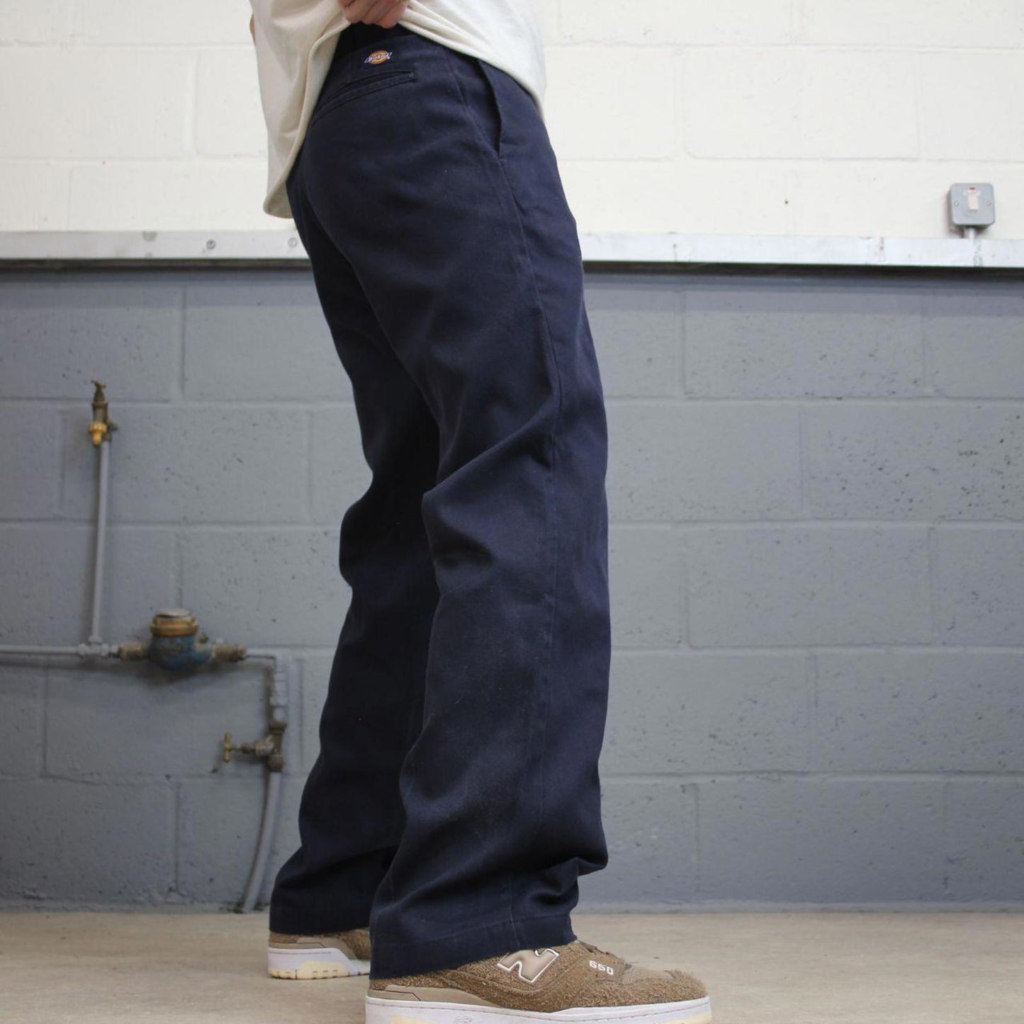 Dickies 874 Pants W32L32 navy 90s twill style chino skater trousers