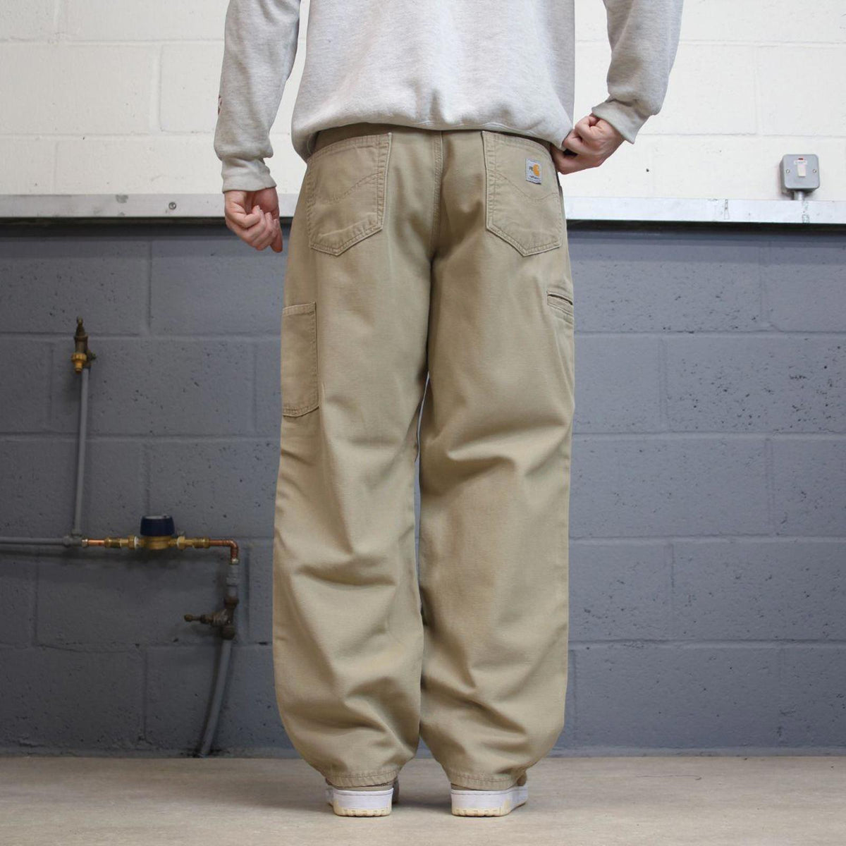 Carhartt FR carpenter jeans W36L30 mens beige loose 00s y2k style cargo trousers