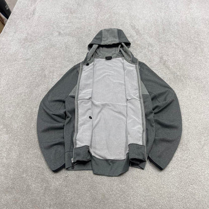 00s Oakley technical hoodie M men's y2k style grey lightweight hooded performance tech top