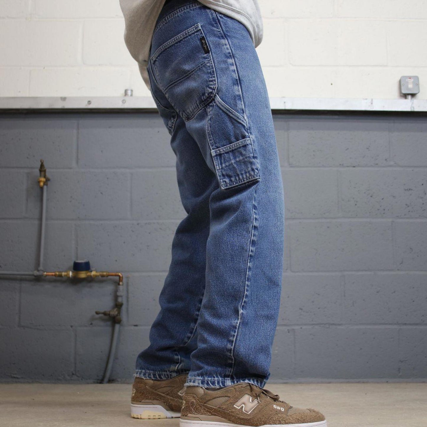 Y2K Sean John carpenter jeans blue Loose leg denim skate style cargo pants