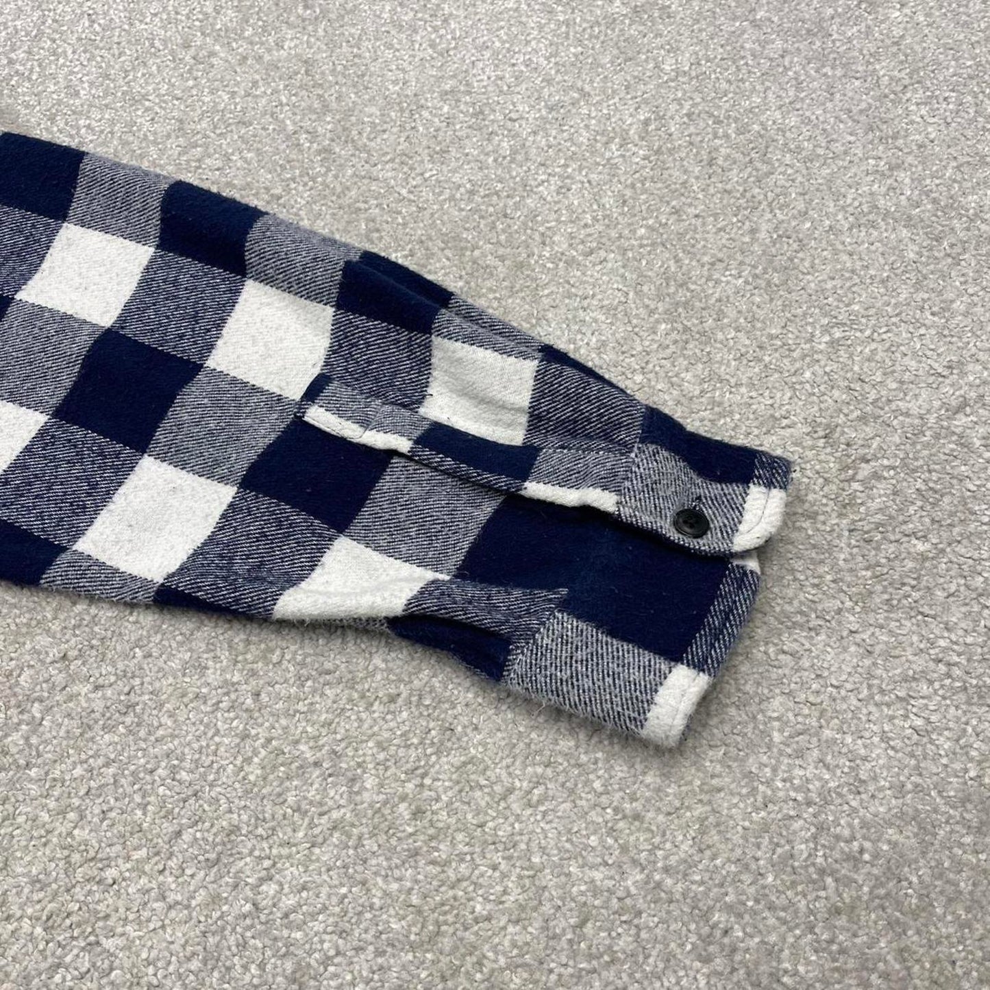 Lee checkered flannel overshirt autumnal XXL navy white men's plaid long sleeve thick button up y2k