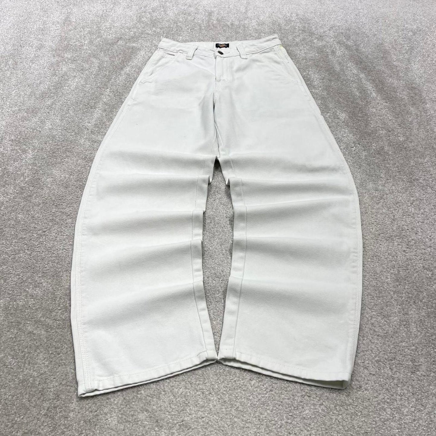 90s Dickies carpenter jeans skater style y2k white canvas cargo work pants