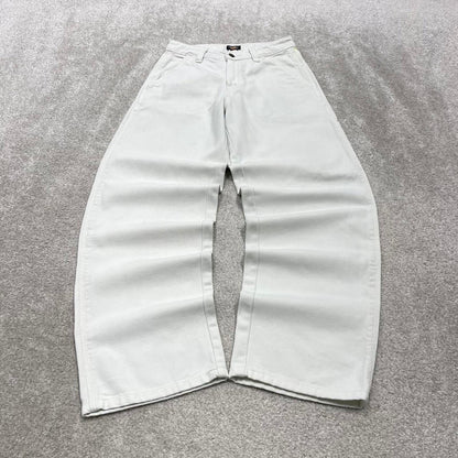 90s Dickies carpenter jeans skater style y2k white canvas cargo work pants