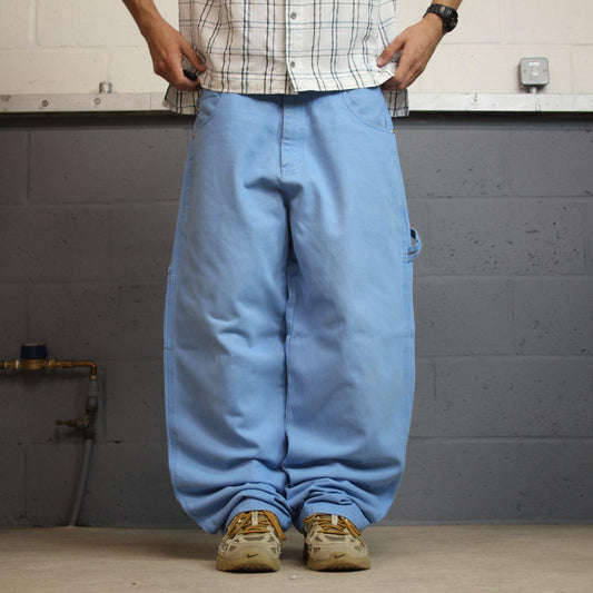 PJ Mark baggy carpenter jeans y2k W36L31 blue Wide leg thick denim skater style carpenter jeans