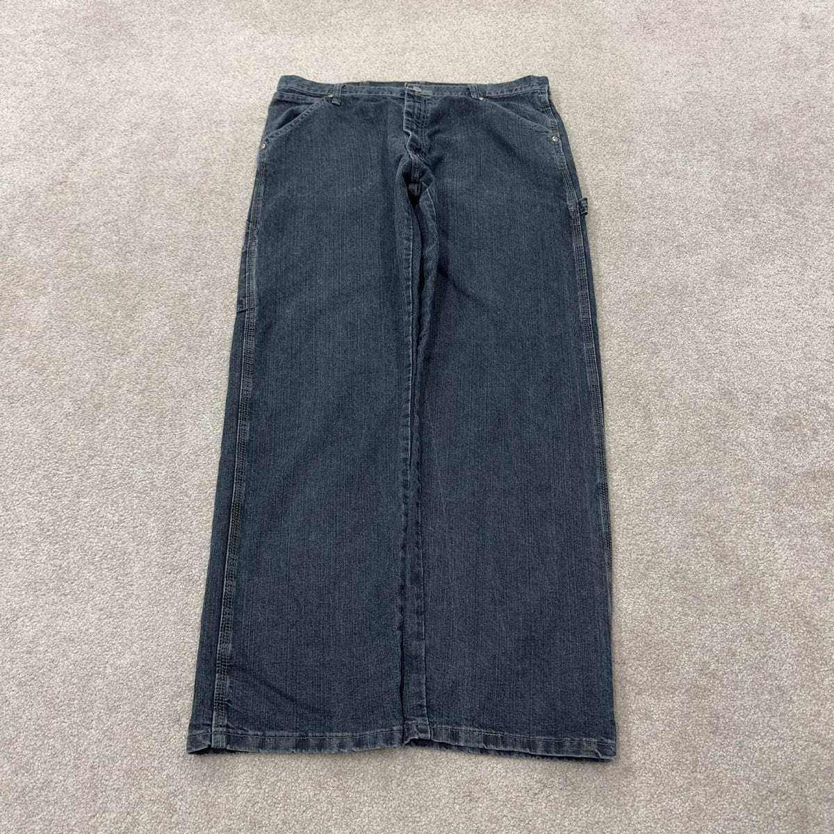 Wrangler carpenter jeans y2k blue loose leg denim Loose leg skater 2000s style cargo pants