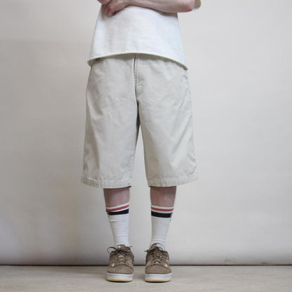 Baggy Phat Farm shorts W34 loose long 90s skater rollup tape detail shorts