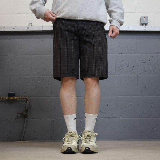 Dickies checkered carpenter shorts black grey Twill chino skater surf style shorts