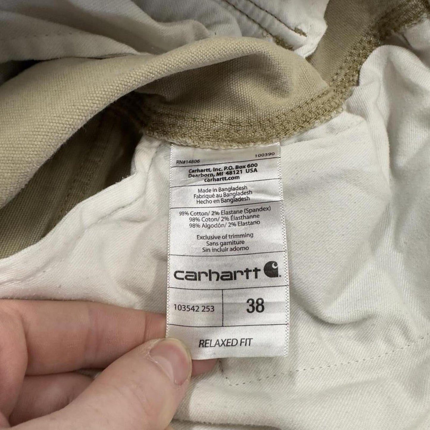 Carhartt cargo shorts relaxed khaki Loose relaxed fit skate style workwear shorts