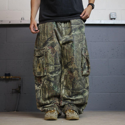 Baggy camo cargo pants y2k utility khaki Breakup Mossy Oak camouflage hunting wide leg cargos