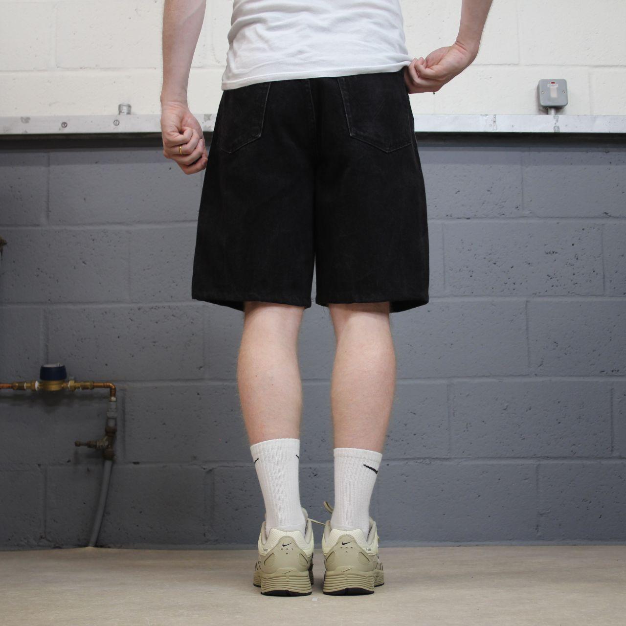Wrangler denim shorts y2k black Loose jorts summer festival