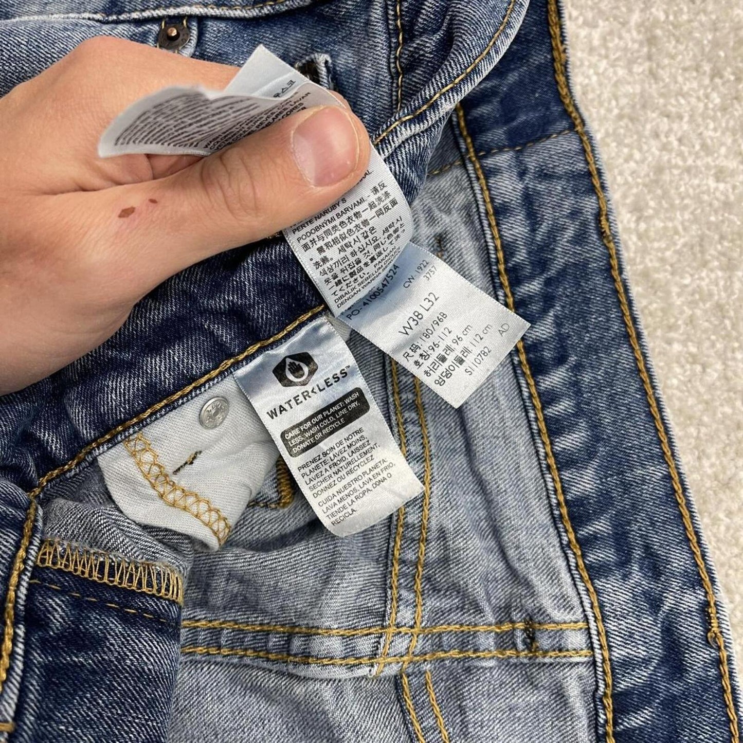 Y2k Levi's 505 jeans straight leg blue Casual denim pants red tab logo