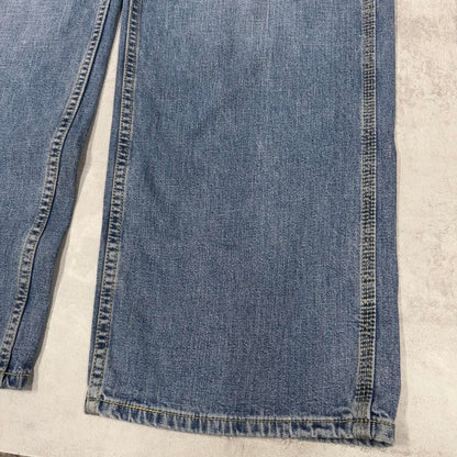 Blue baggy Levis carpenter jeans W38L31 loose skater thick denim 90s style cargos red tab logo