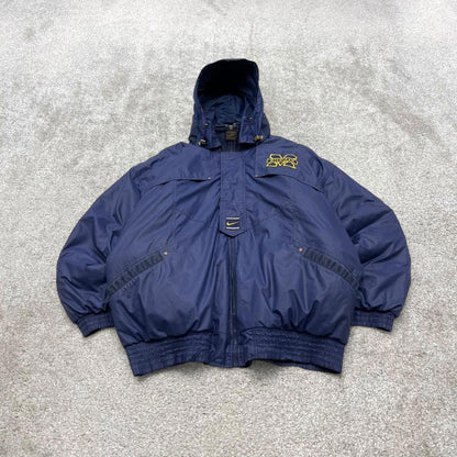 Vintage Y2K Nike Team Sports puffer jacket navy Padded full zip Nike Michigan boxy technical coat