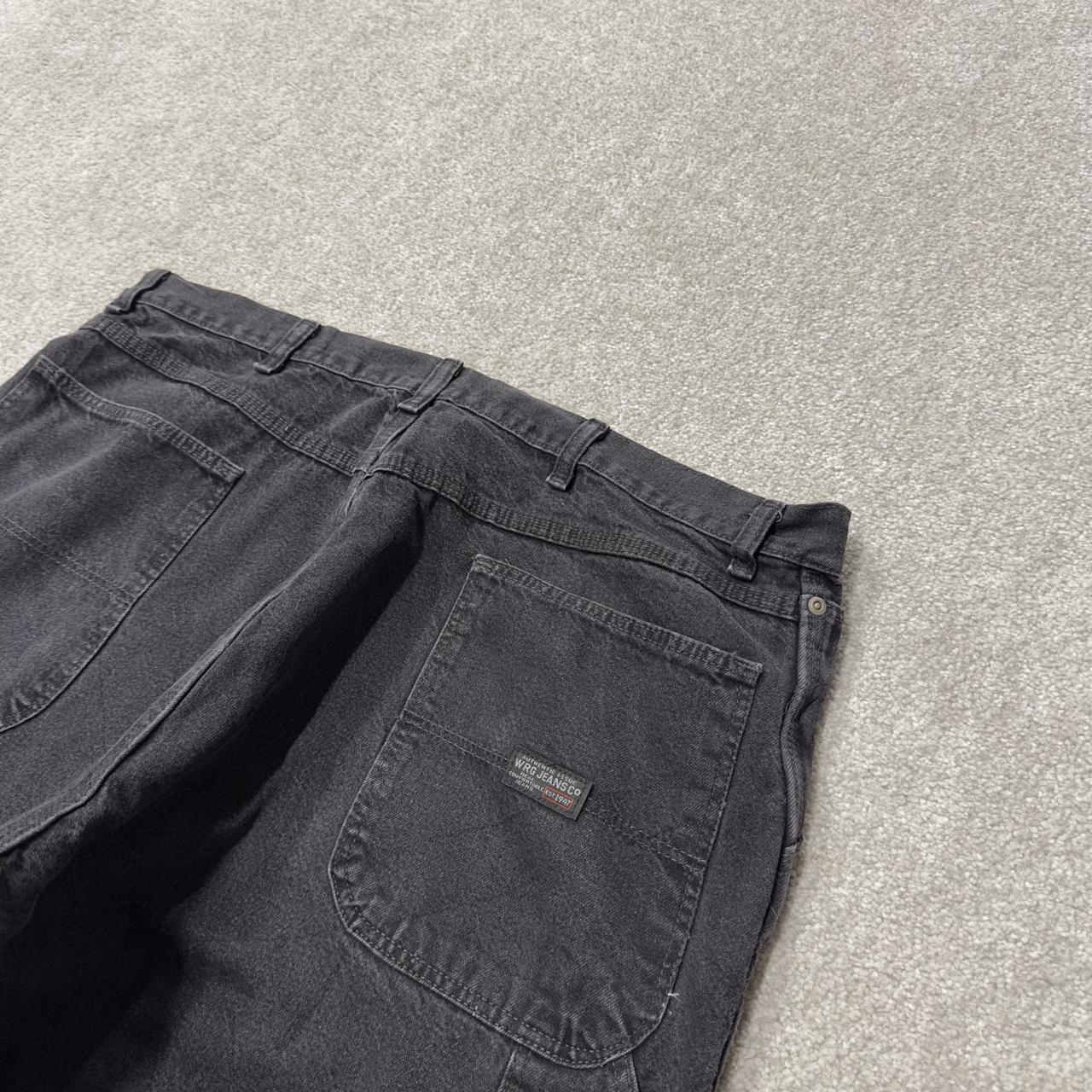Wrangler baggy wide leg jeans y2k carpenter black Loose fit skater work pants