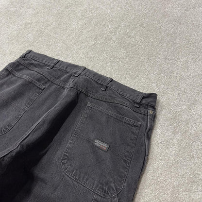 Wrangler baggy wide leg jeans y2k carpenter black Loose fit skater work pants