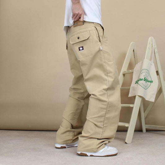 Beige baggy State Property skate jeans W34 L32