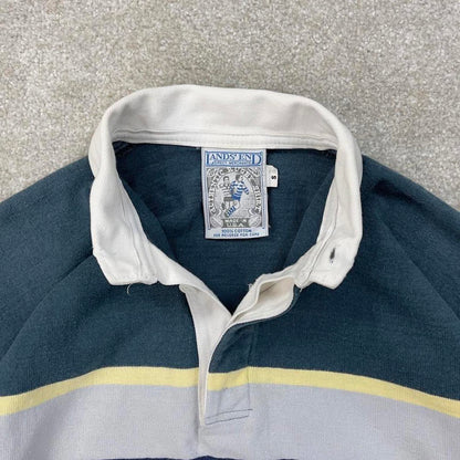 Green Lands' End Vintage Rugby Shirt S