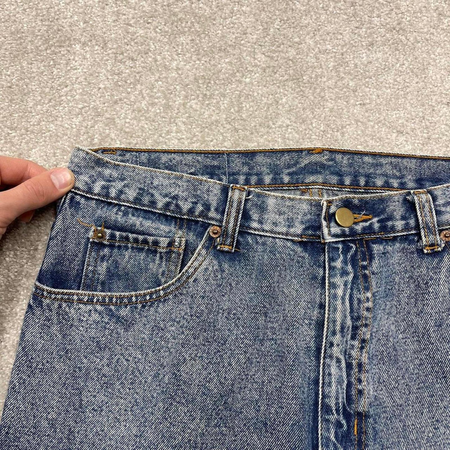 Y2k Levi's 550 jeans blue Loose straight leg denim pants red tab