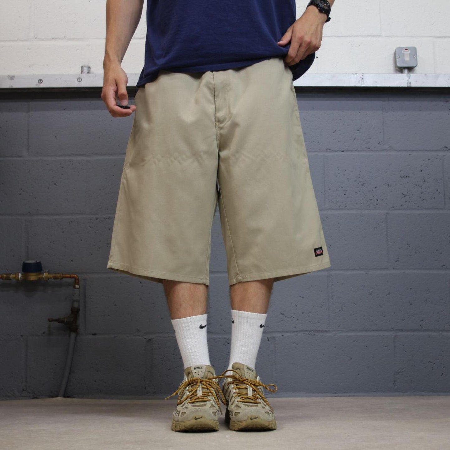 Dickies baggy chino shorts carpenter khaki Chino style skater shorts long wide leg festival