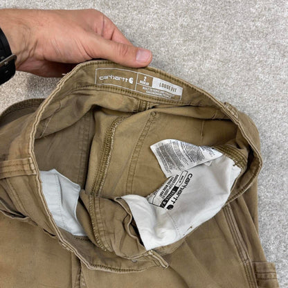 Khaki beige Carhartt carpenter jeans size 2 W28L31 women's y2k 90s style cargos