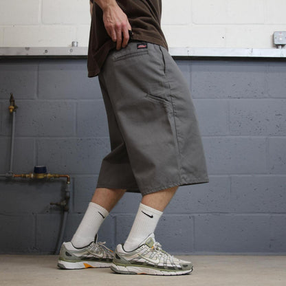 Dickies extra baggy shorts carpenter grey Twill chino skater style shorts wide long leg
