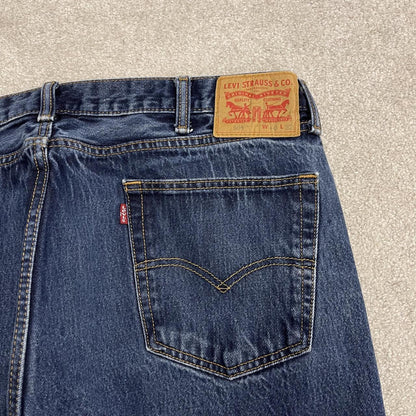 Levi’s 505 jeans y2k blue denim Loose straight leg 2000s style red tab logo jeans