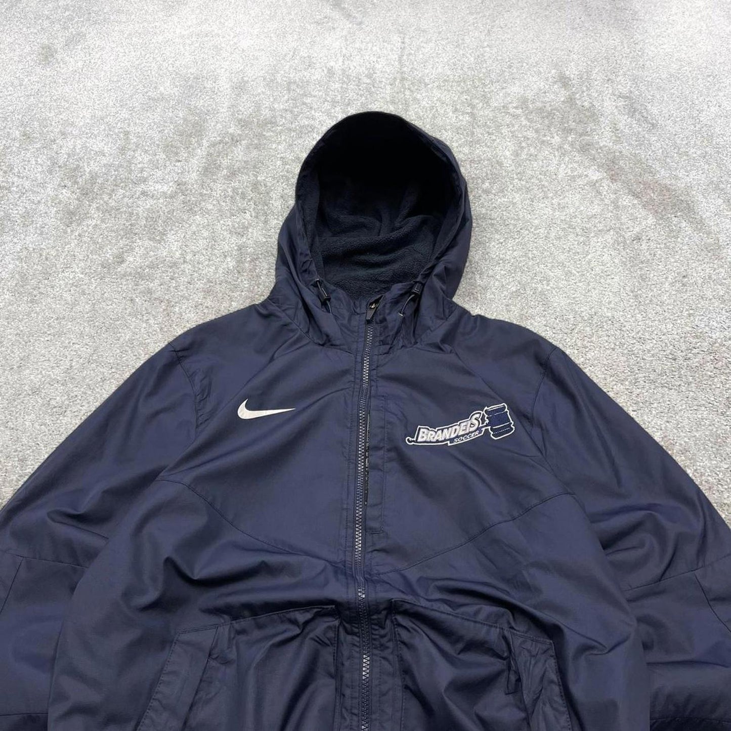 00s Nike technical windbreaker jacket Medium men's navy y2k hooded full zip up coat technical