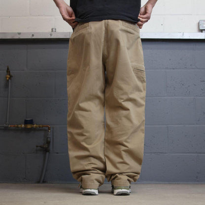 Carhartt carpenter pants relaxed fit tan Loose skate style cargo work trousers