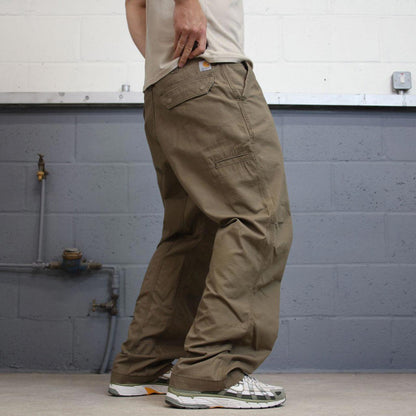 Mens Carhartt cargo pants W38 L31 khaki relaxed 90s style cargos