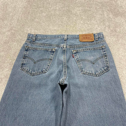 Y2K Levi’s 550 jeans wide leg blue Loose relaxed fit denim pants red tab logo