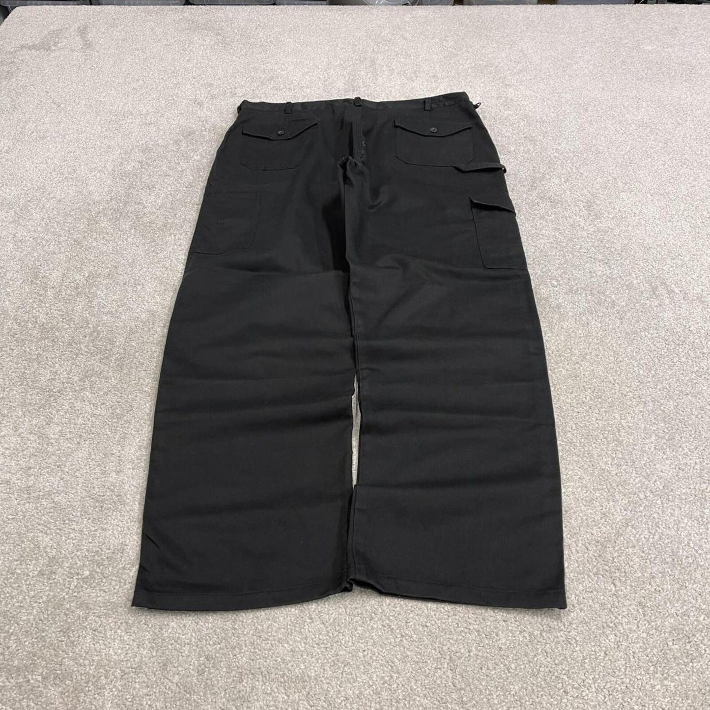Dickies baggy pleated cargo pants double knee black Loose fit  carpenter style skater work pants