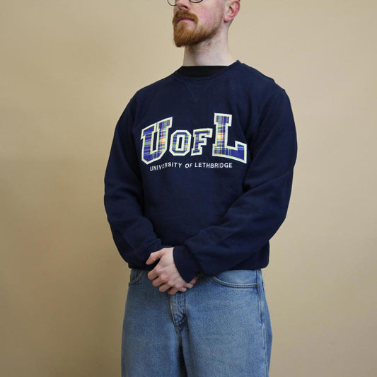 Blue vintage Russell sweatshirt S