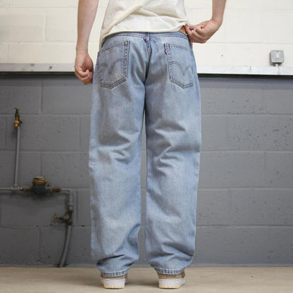 Blue Levis 505 jeans W36L30 regular fit denim straight leg skate style pants