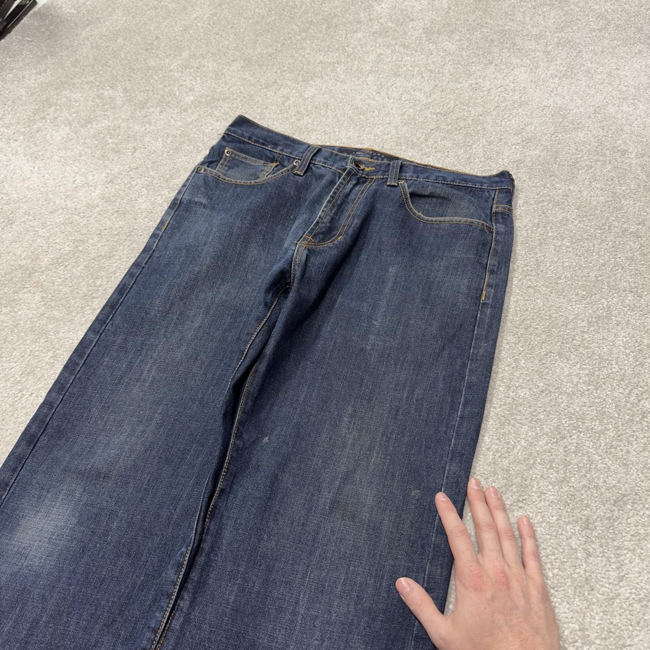 Y2K Sean John jeans straight leg W32L27 blue denim  Hip hop style denim skater pants