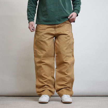Jesse James carpenter jeans W38L32 sand brown loose canvas 90s workwear skate style cargo pants