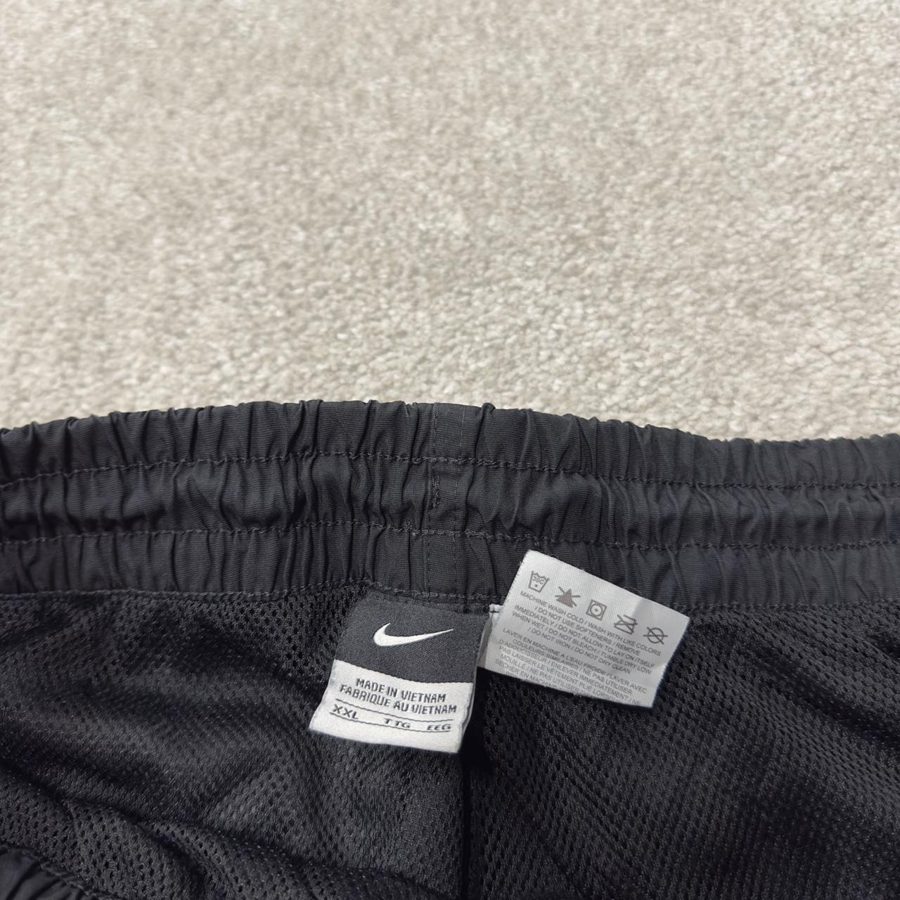 Y2K Nike baggy tracksuit bottoms black XXL wide leg Mesh lining, drawstring & elasticated waist