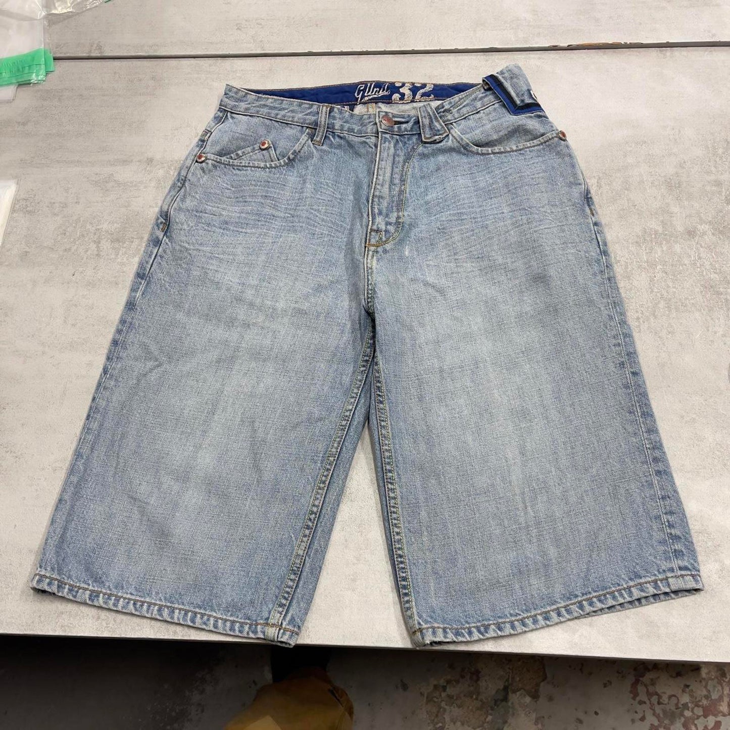 G Unit denim shorts W32 loose denim Y2K hip hop skate style jorts
