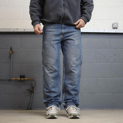 Carhartt carpenter jeans blue 90s skater style W38L32 relaxed denim 5 pocket pants