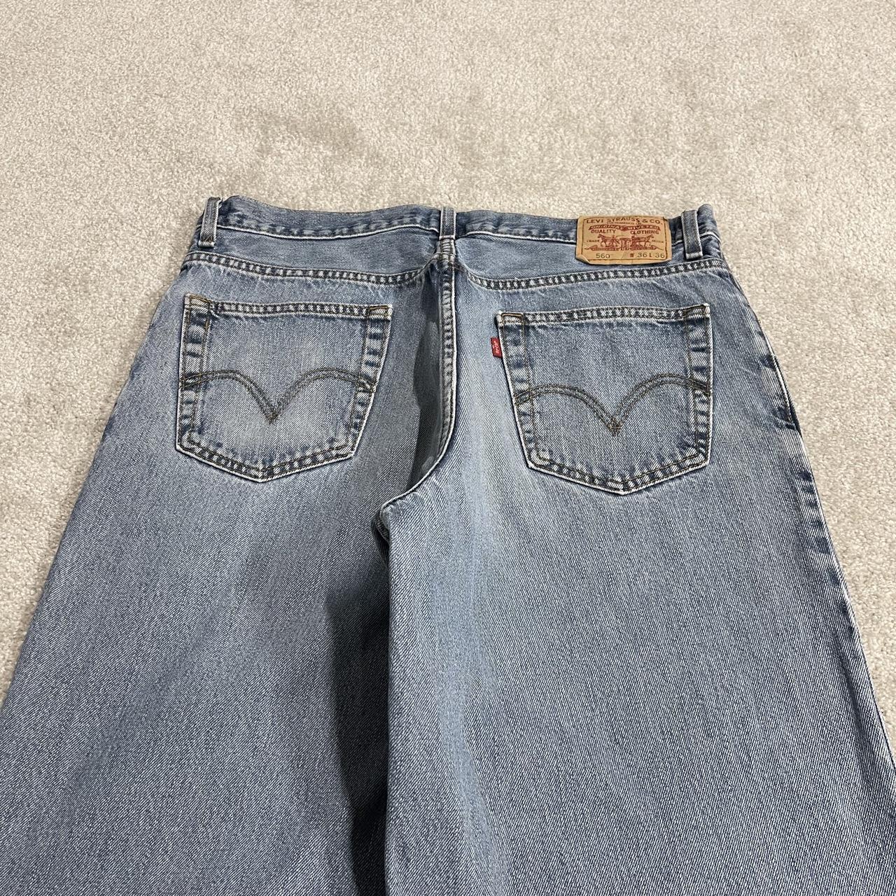 Levi's 560 baggy jeans y2k blue Wide leg comfort fit denim pants red tab logo