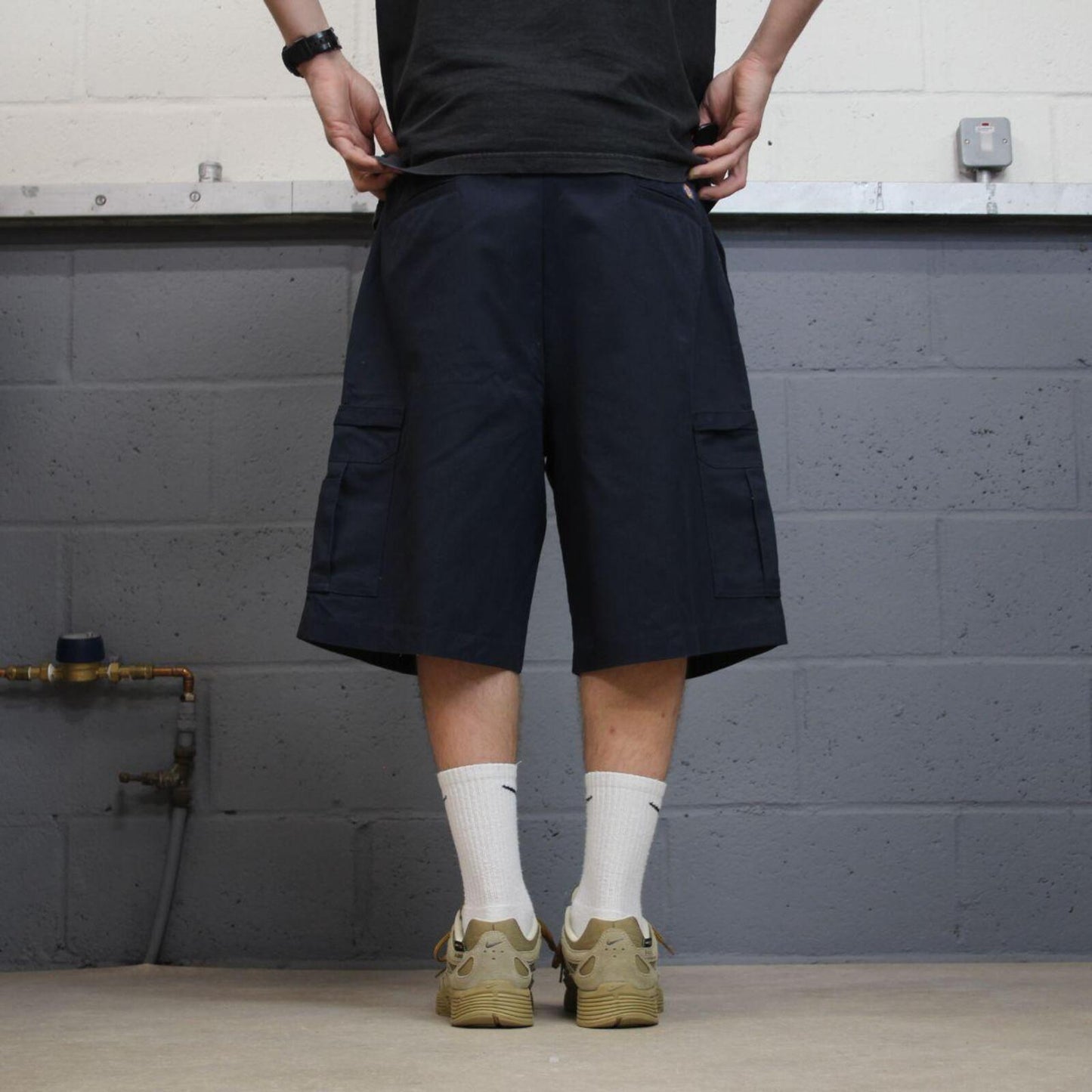 Dickies baggy cargo shorts navy Chino style skater shorts wide leg festival