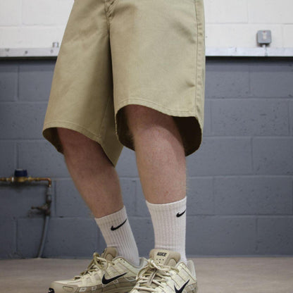 Dickies chino shorts loose leg khaki Twill chino skater style shorts wide leg