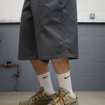 Dickies baggy carpenter shorts grey Chino style skater shorts long wide leg festival