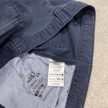 Y2K Carhartt carpenter jeans navy Loose relaxed fit canvasy skate style workwear cargo pants