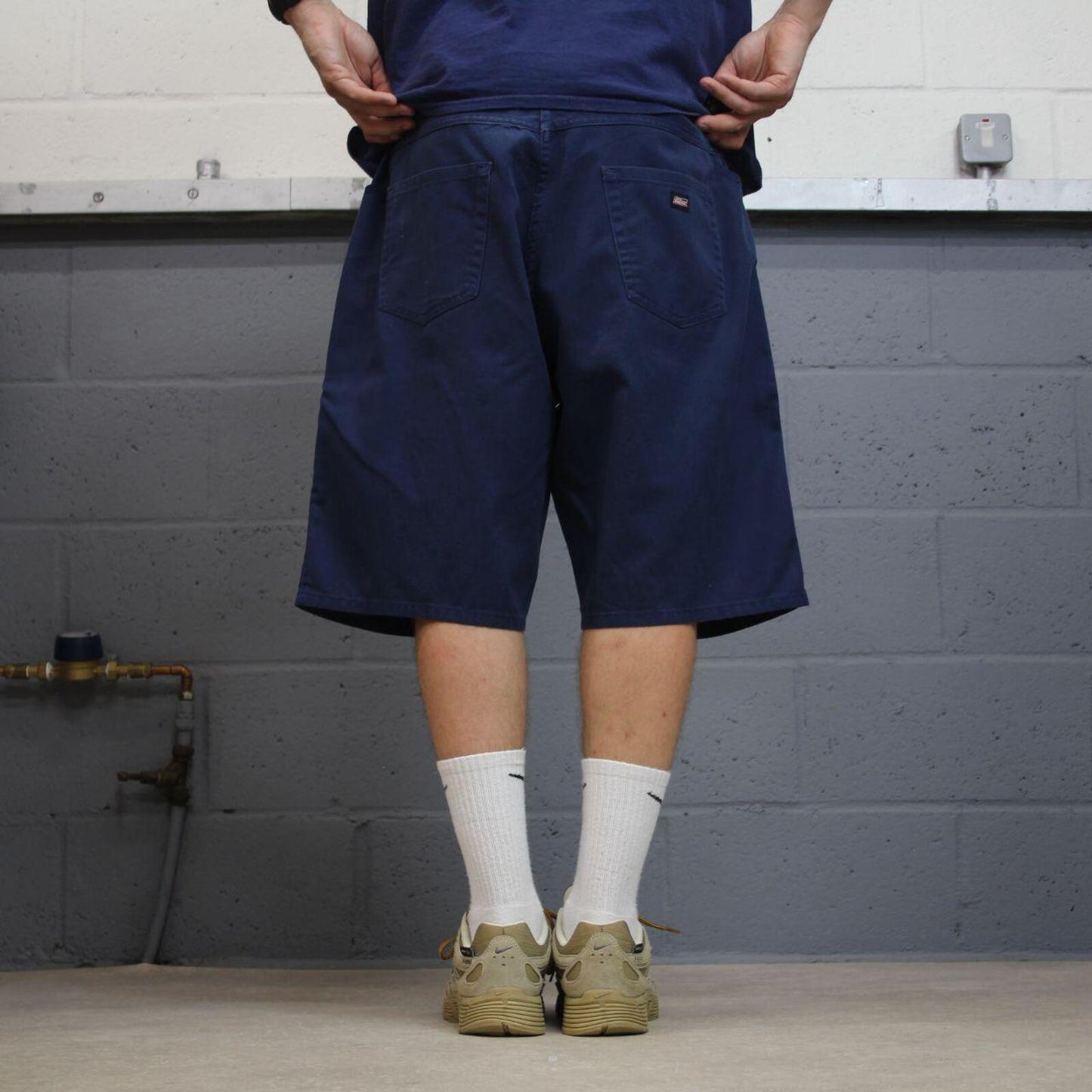 Dickies chino shorts Y2K navy Chino style skater shorts loose leg festival